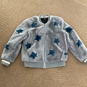 Peri Luxe Rabbit Fur Bomber Jacket